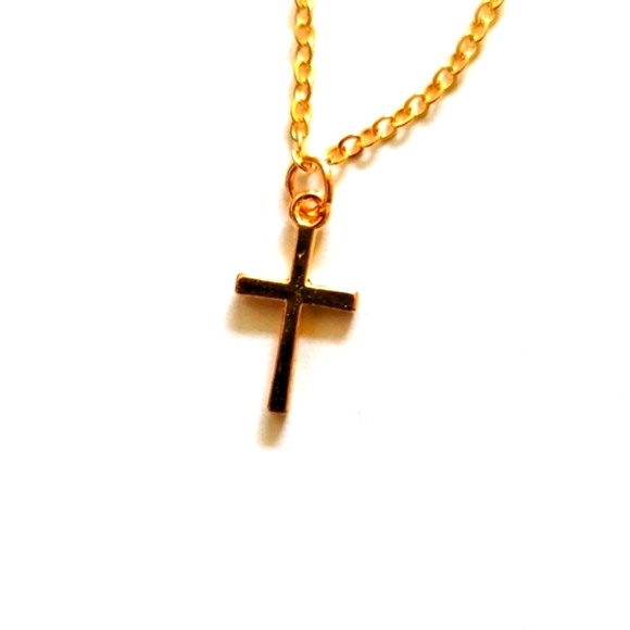 Vintage Gold Cross Pendant Anklet/Bracelet - Picture 2 of 3